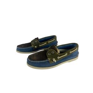 Sperry Top Sider leather non-marking Blue boat shoes size 7.5
